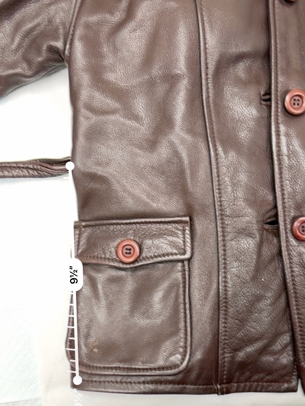 Vintage Brown Leather Women's Jacket - Picture 6 of 7
